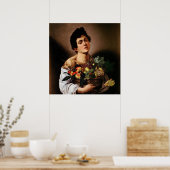 Poster Caravaggio "Boy with a Basket of Fruit" (Cuisine)