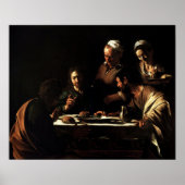 Poster Caravaggio - Cène À Emmaüs 1606 (Devant)