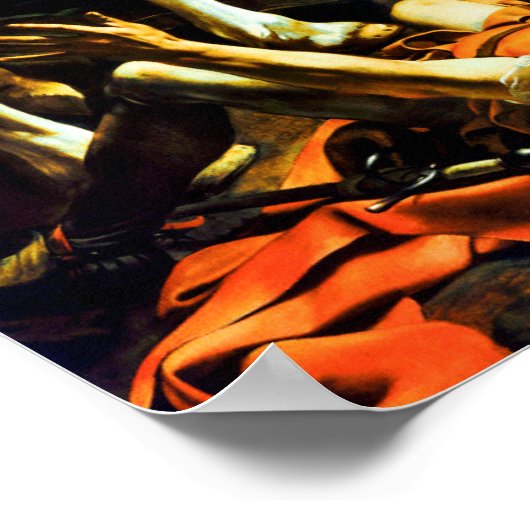 Poster Caravaggio : Conversion sur le chemin de Damas (Coin)