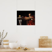 Poster Caravaggio - Écriture Saint Jérôme (Cuisine)