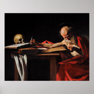 Poster Caravaggio - Écriture Saint Jérôme