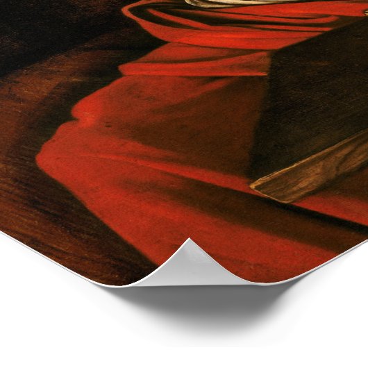 Poster Caravaggio - Écriture Saint Jérôme (Coin)