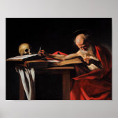 Poster Caravaggio - Écriture Saint Jérôme (Devant)