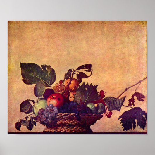 Poster Caravaggio-La corbeille de fruits (Devant)