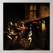Poster Caravaggio - L'Appel De Saint Matthieu 1600 (Devant)