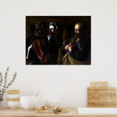 Poster Caravaggio Le déni de Saint Pierre (Cuisine)
