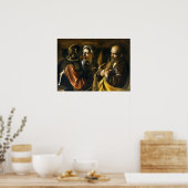 Poster Caravaggio - Le Déni De Saint Pierre 1610 (Cuisine)