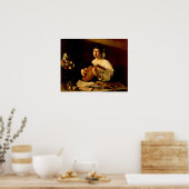 Poster Caravaggio - Le Lute Player (Cuisine)