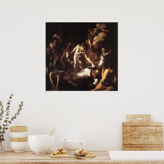 Poster Caravaggio Le Martyre De Saint Matthieu (Cuisine)
