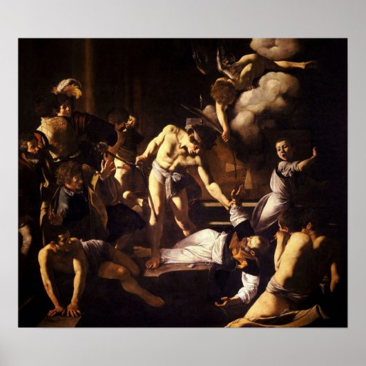 Poster Caravaggio - Le Martyre De Saint Matthieu 1600 (Devant)
