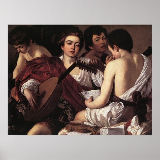 Poster Caravaggio Les Musiciens (Devant)