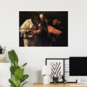 Poster Caravaggio L'Incrédulité De Saint Thomas (Bureau à domicile)