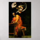 Poster Caravaggio L'Inspiration De Saint Matthieu (Devant)