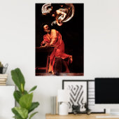 Poster Caravaggio : L'inspiration de Saint Matthieu (Bureau à domicile)