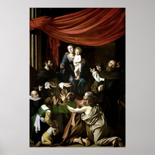 Poster Caravaggio Madonna of the Rosary (Devant)