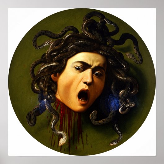 Poster Caravaggio - Medusa 1597 (Devant)