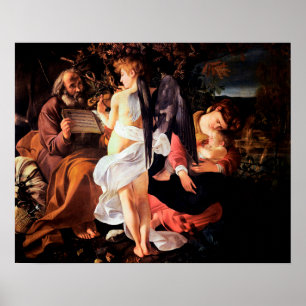 Poster Caravaggio : Reposez sur le vol vers l'Egypte