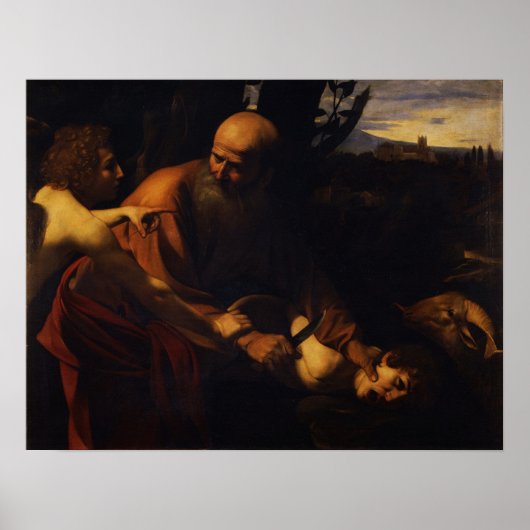 Poster Caravaggio - Sacrifice d'Isaac (Devant)