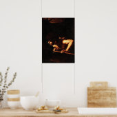 Poster Caravaggio - Saint Jean Le Baptiste Au Puits (Cuisine)