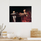 Poster Caravaggio St Jérôme (Cuisine)