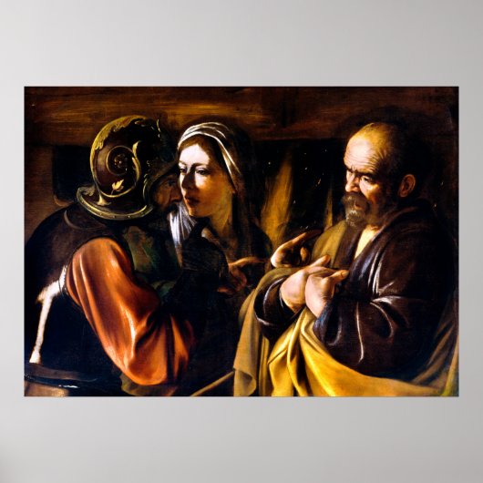 Poster Caravaggio: The Denial of Saint Peter (Devant)