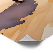 Poster Caravane à chameaux dans le désert, Boho Travel Pa (Coin)