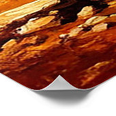 Poster Caravane à chameaux traversant les pyramides du dé (Coin)