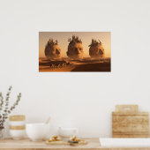 Poster Caravane des âmes perdues dans le désert de soie (Cuisine)