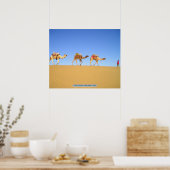 Poster Caravane en chameau, Désert de Thar, Inde (Cuisine)