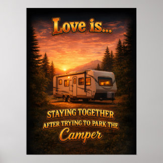 Poster Caravane rétro vintage bootleg