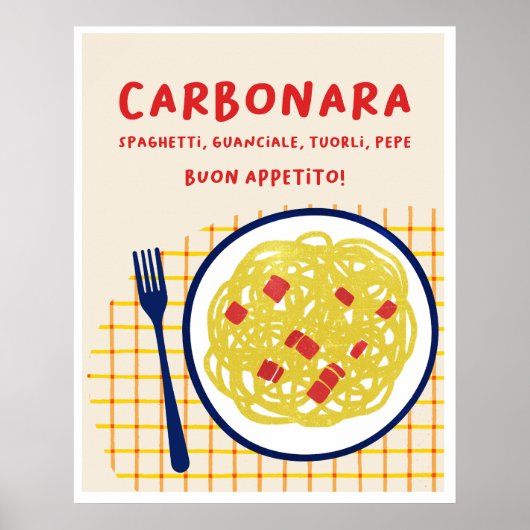 Poster Carbonara (Devant)