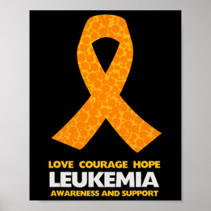 Poster Carbone orange de sensibilisation au cancer