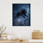 Poster Carbone Panthere Proie (Cuisine)