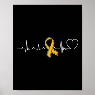 Poster Carburant Gold Ribbon Sensibilisation au cancer ch