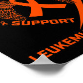Poster Carburant Orange Leucémie Mémoire De Sensibilisati (Coin)
