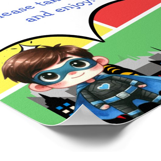 Poster Carburant super-héros (Coin)