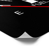 POSTER CARBURANT VIDE VOYAGE EN ROUGE BLANC NOIR COMPLET (Coin)