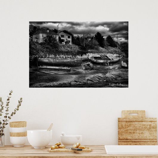 Poster Carcasses de bateaux pivotantes, photo d'art (Cuisine)