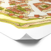 Poster Carcassonne France. Vue aérienne (Coin)