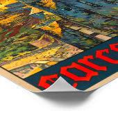 Poster Carcassonne Vintage Français Travel (Coin)