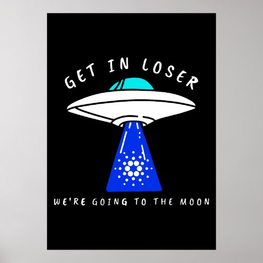 Poster Cardano à la lune - ADA Crypto (Devant)