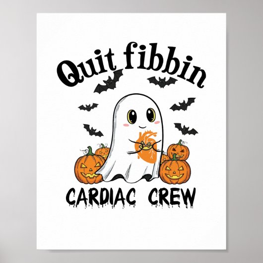 Poster Cardiac Crew Funny Boo-Ghost Citrouille (Devant)