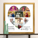 Poster Cardiaque en forme de 9 photo Collage pour toujour<br><div class="desc">Collage de photos en forme de coeur Affiche de service funéraire que vous pouvez également afficher à la veillée ou à la célébration de la commémoration de la vie. Le modèle photo est configuré pour que vous puissiez ajouter vos images qui sont affichées en formats paysage, portrait et carré pour...</div>