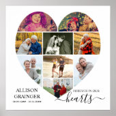 Poster Cardiaque en forme de 9 photo Collage pour toujour (Devant)