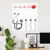 Poster Cardiaque santé cardiaque Médicale (Bureau à domicile)
