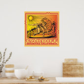 POSTER CARDIFF BY BY SEA ENCINITAS CALIFORNIA SURF (Cuisine)
