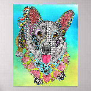 Poster Cardigan Welsh Corgi - 11" x 14"