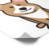 Poster Cardigan Welsh Corgi Chien Dessin (Coin)