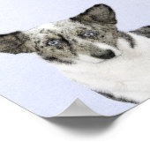 Poster Cardigan Welsh Corgi Peinture - Art Chien original (Coin)