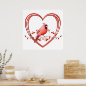 Poster Cardinal au coeur (Cuisine)